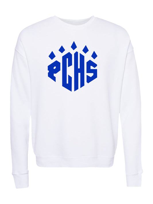 PCHS Paw Logo in Blue Fleece Sweatshirt