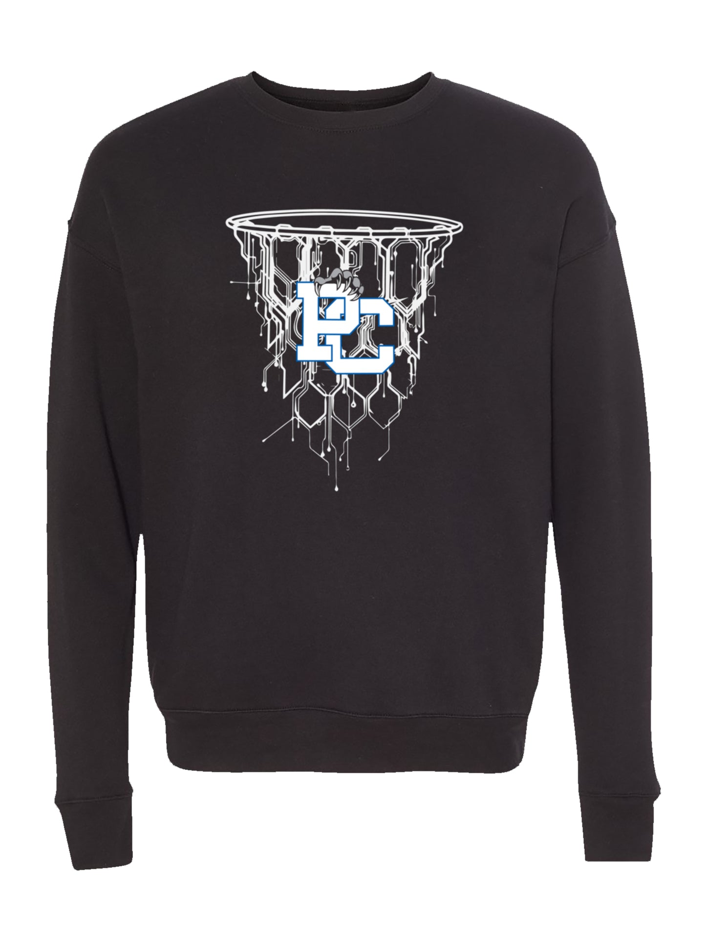Polk County Schools Basketball PC Circuit Net in White Fleece Sweatshirt