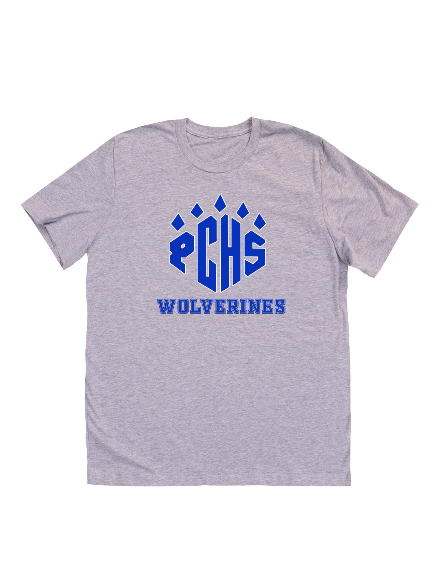 PCHS Wolverines Blue Paw Logo Short Sleeve T-shirt