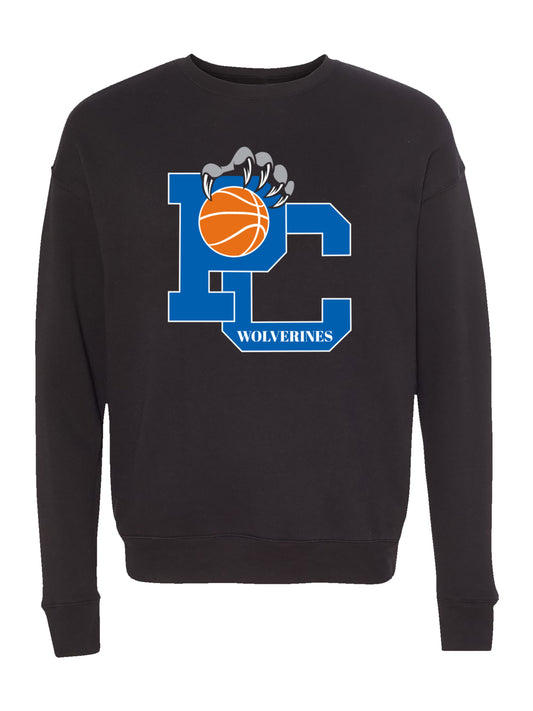 Polk County Basketball Wolverines Claws in Blue Fleece Sweatshirt