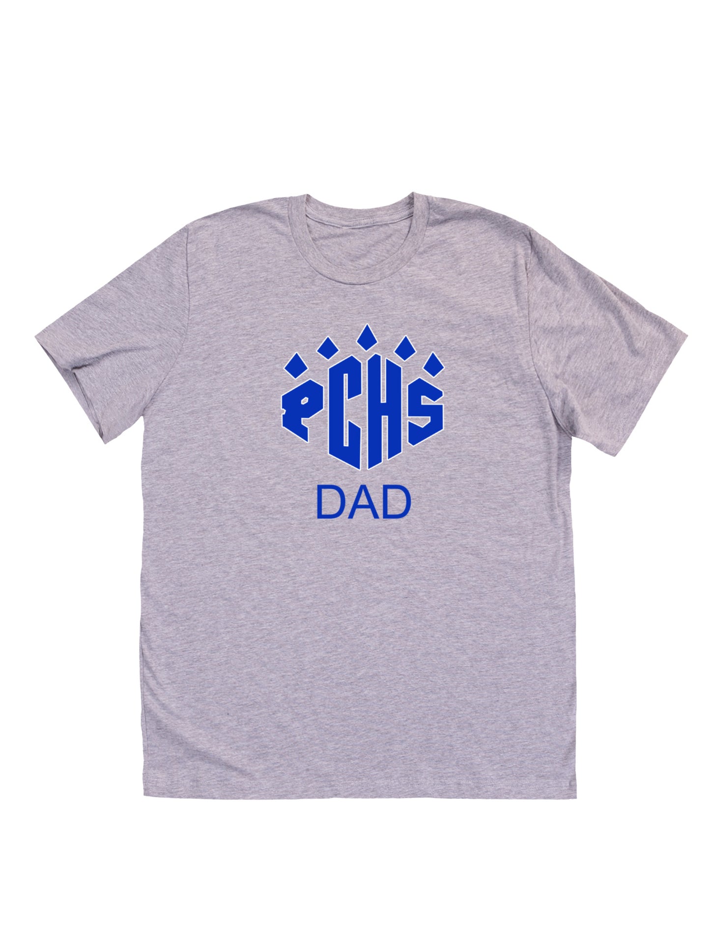 "PCHS Dad" Blue Logo with Blue Text Short Sleeve T-shirt