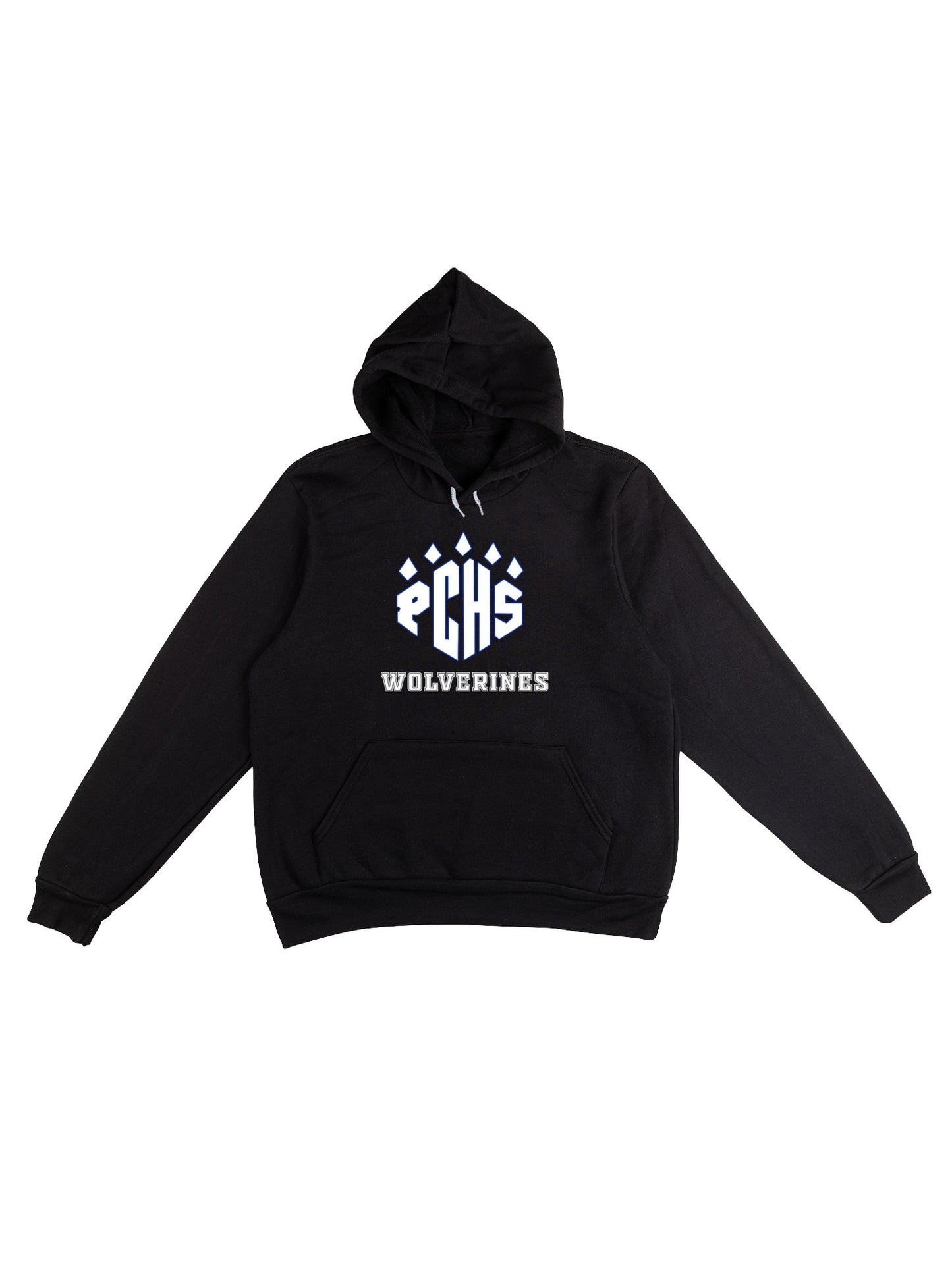 PCHS Wolverines White Paw Logo Fleece Pullover Hoodie