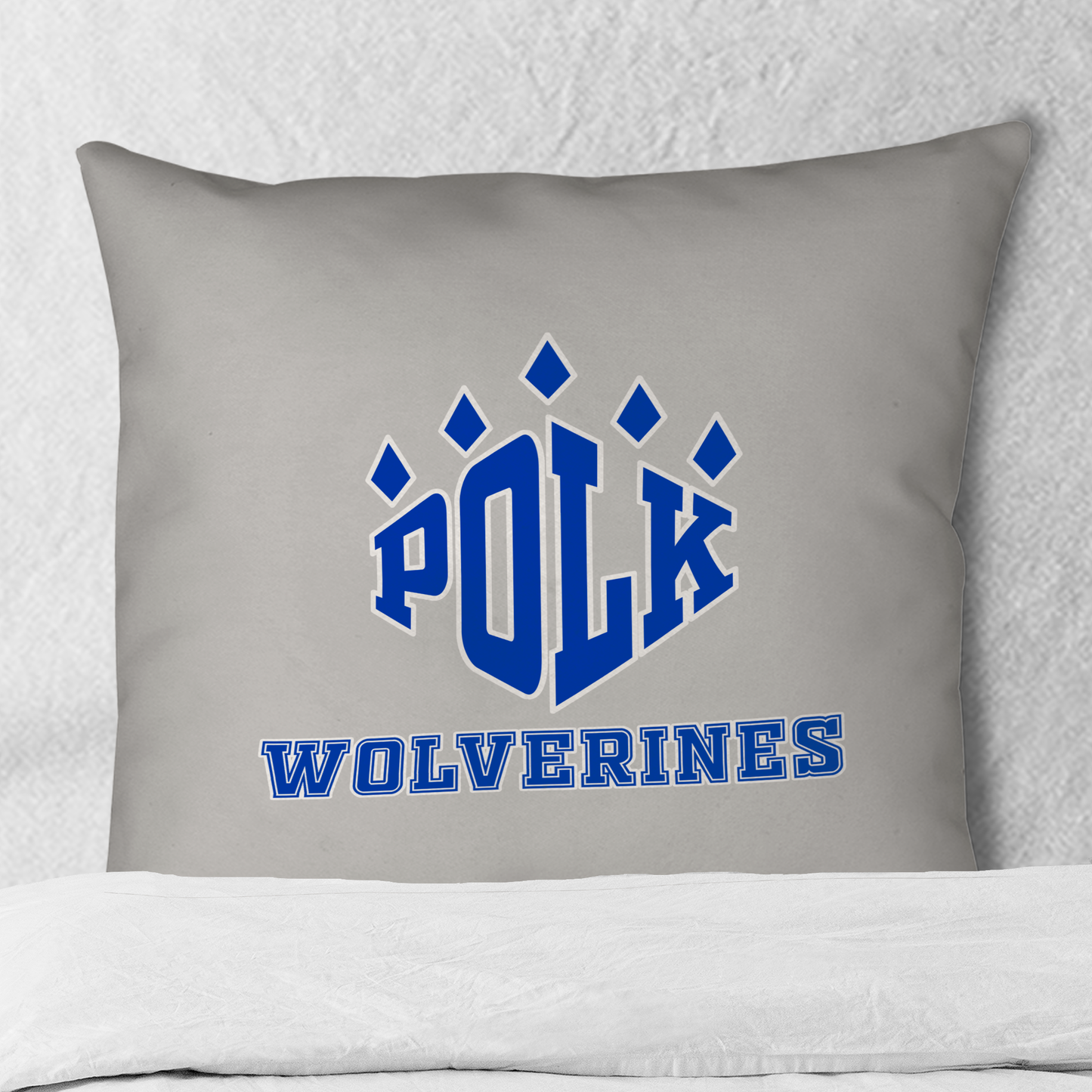 POLK Wolverines Logo Throw Pillows