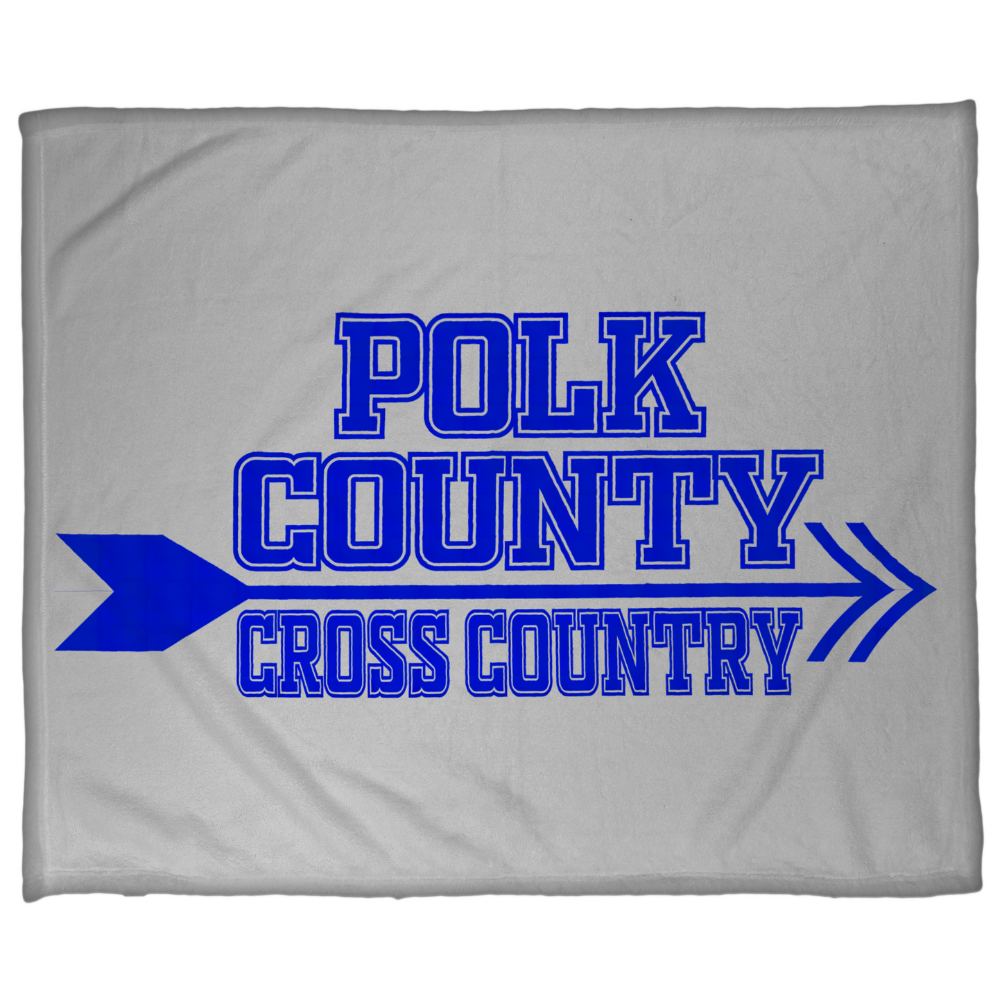 Polk County Cross Country Blue Logo 50"x60" Fleece Blanket