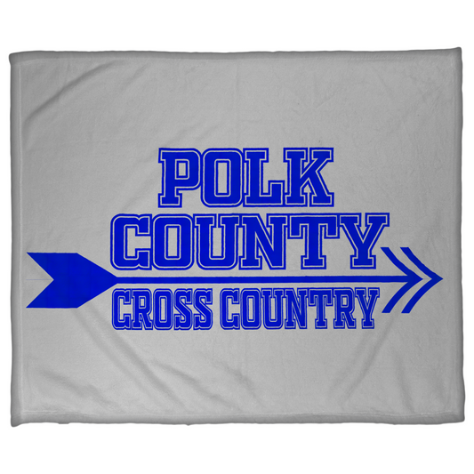 Polk County Cross Country Blue Logo 50"x60" Fleece Blanket