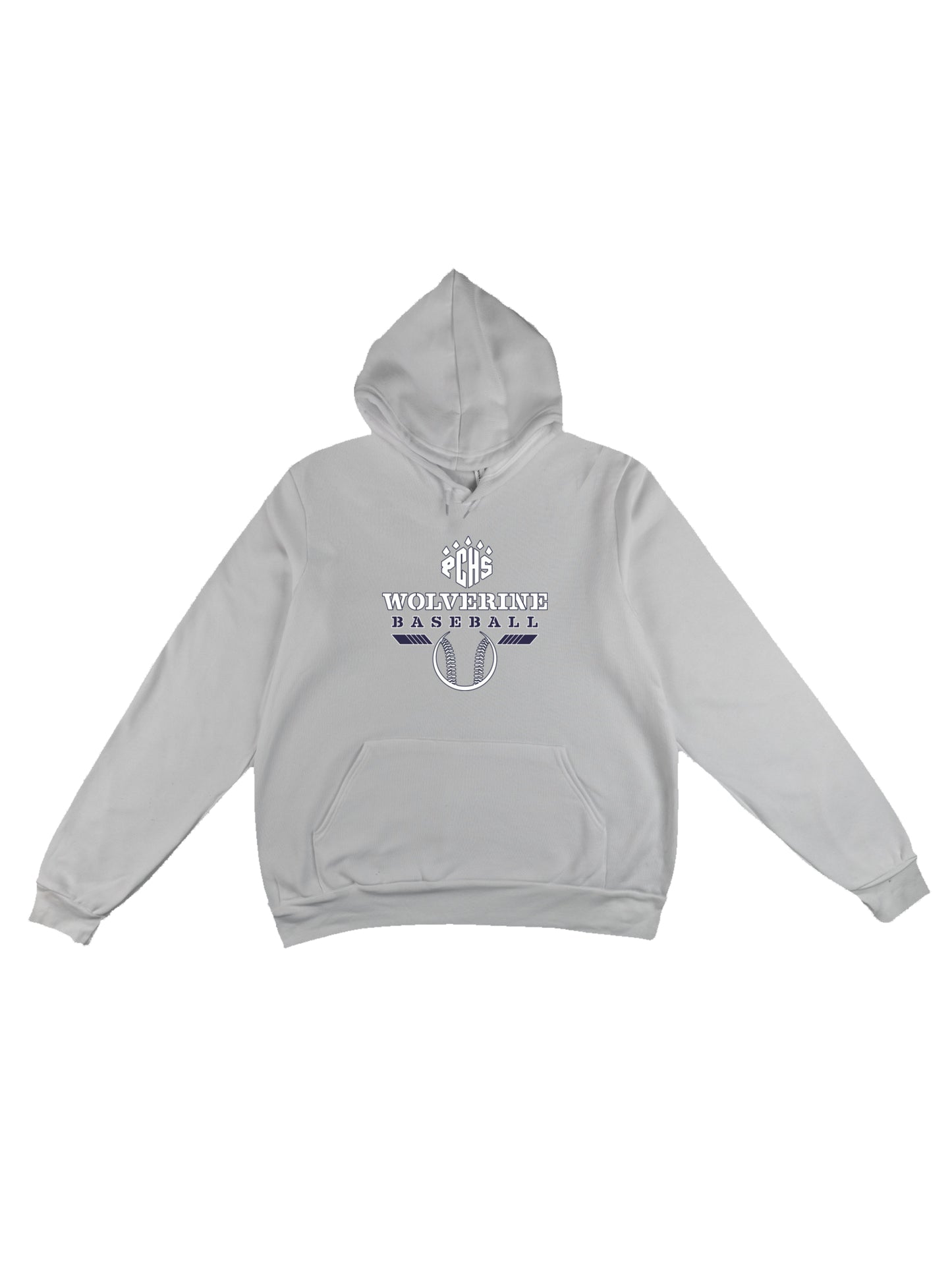 PCHS Wolverine Baseball Logo Fleece Pullover Hoodie