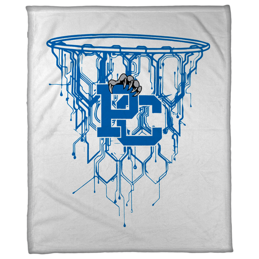 Polk County Schools Basketball PC Circuit Net in Blue 50'x60" Fleece Blanket
