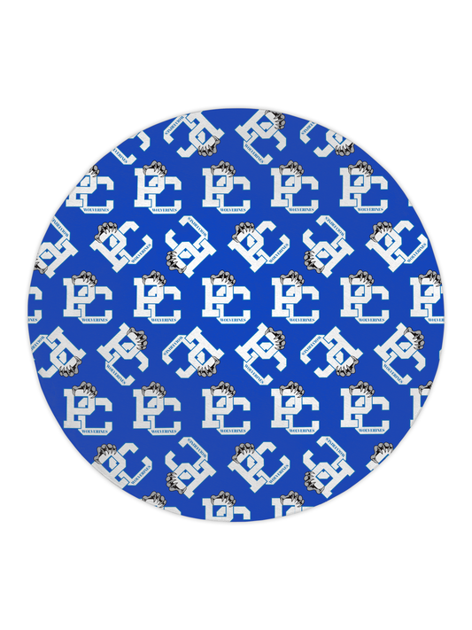 PC Wolverines Claw Logo Pattern 5' Round Area Rug