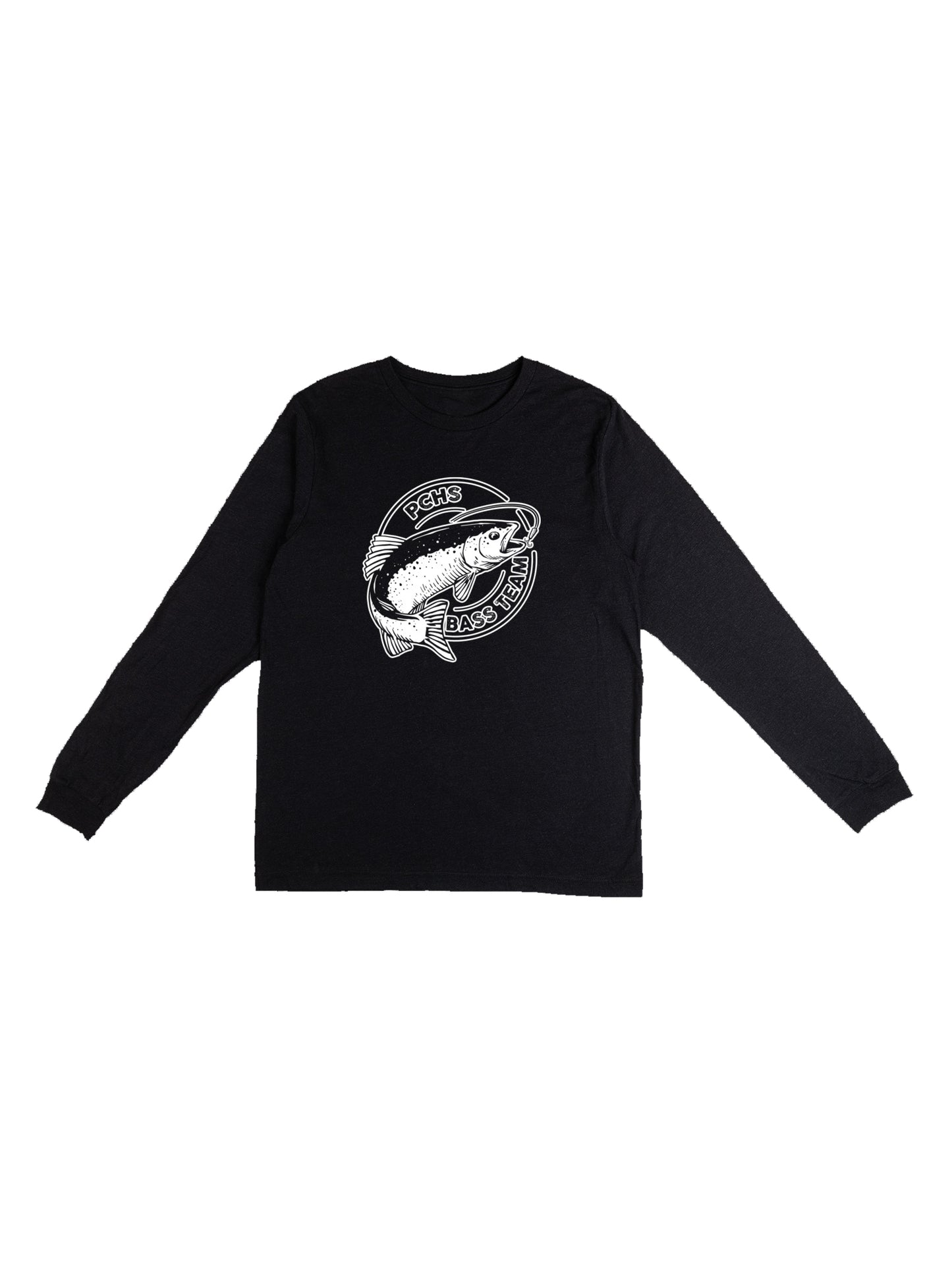 PCHS Bass Team Logo Design Long Sleeve T-shirt