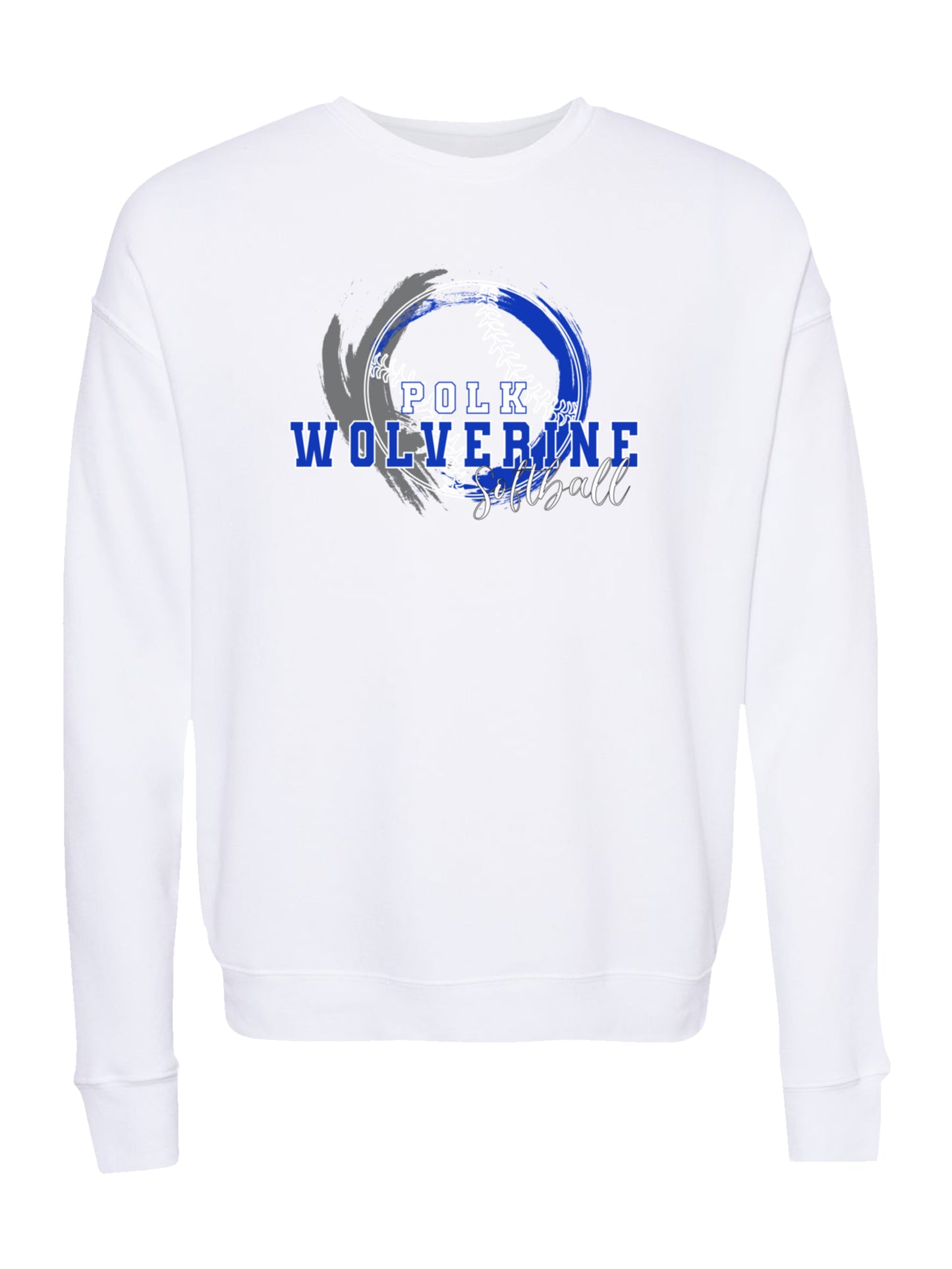 Polk County Wolverines Softball Fleece Sweatshirt