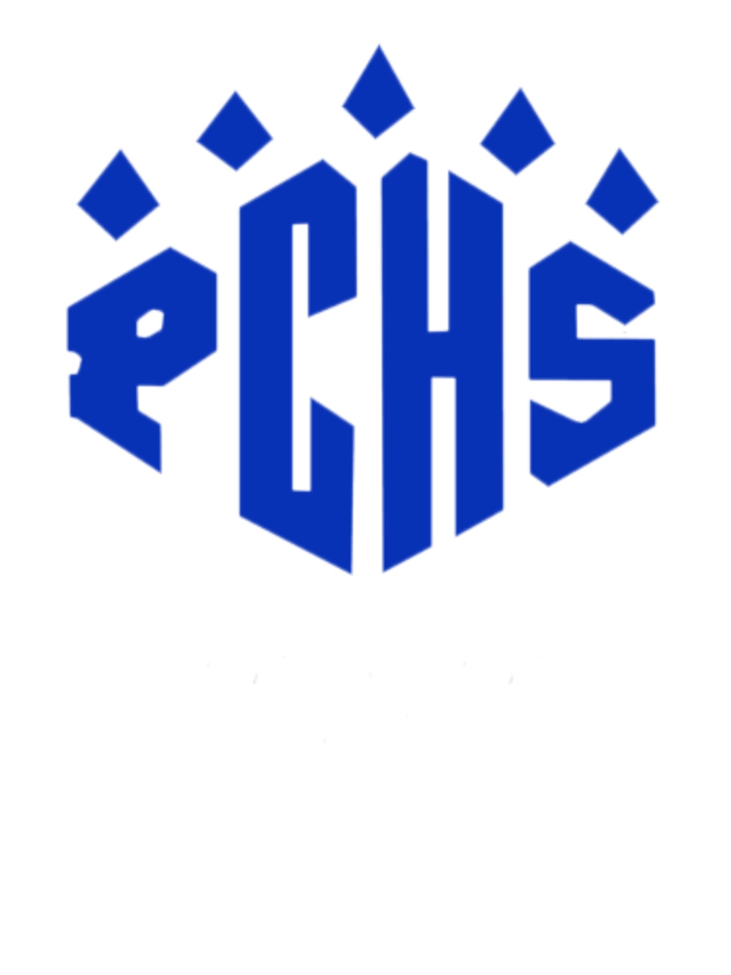 "PCHS Mom" Blue Logo with White Text Short Sleeve T-shirt