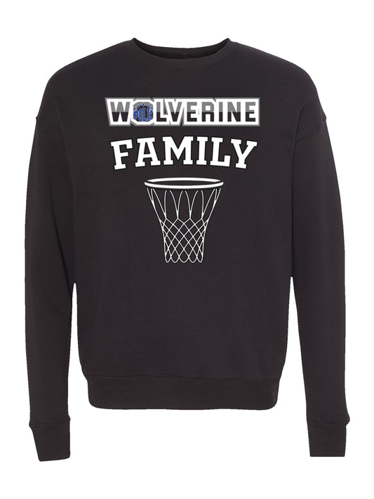 Polk County "Wolverine Family" + Basketball Net Fleece Sweatshirt