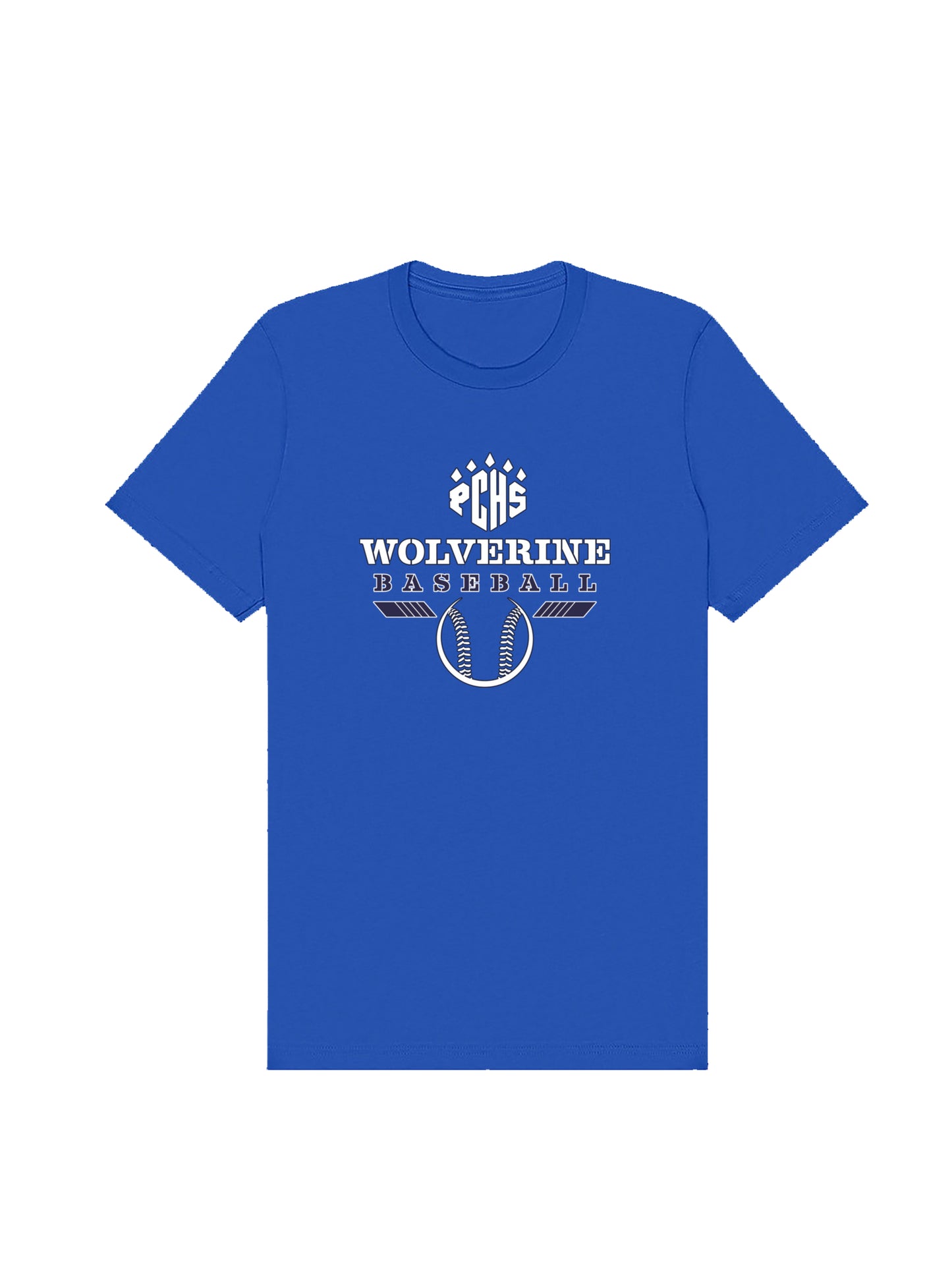 PCHS Wolverine Baseball Logo Short Sleeve T-shirt