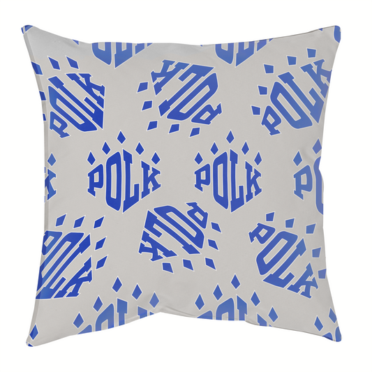 Polk Logo Pattern Throw Pillow