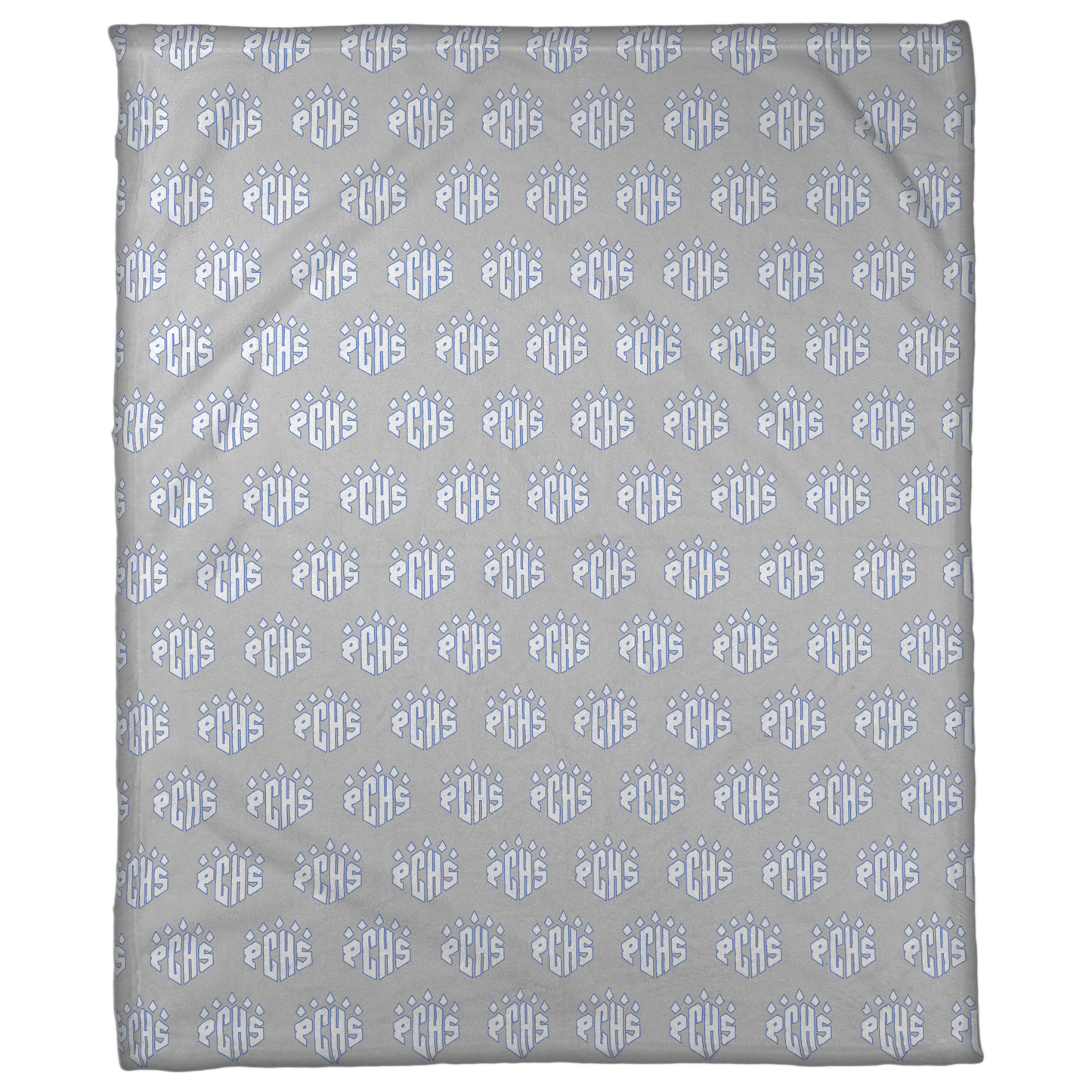 PCHS Paw Logo Pattern, White 50"x60" Fleece Blanket