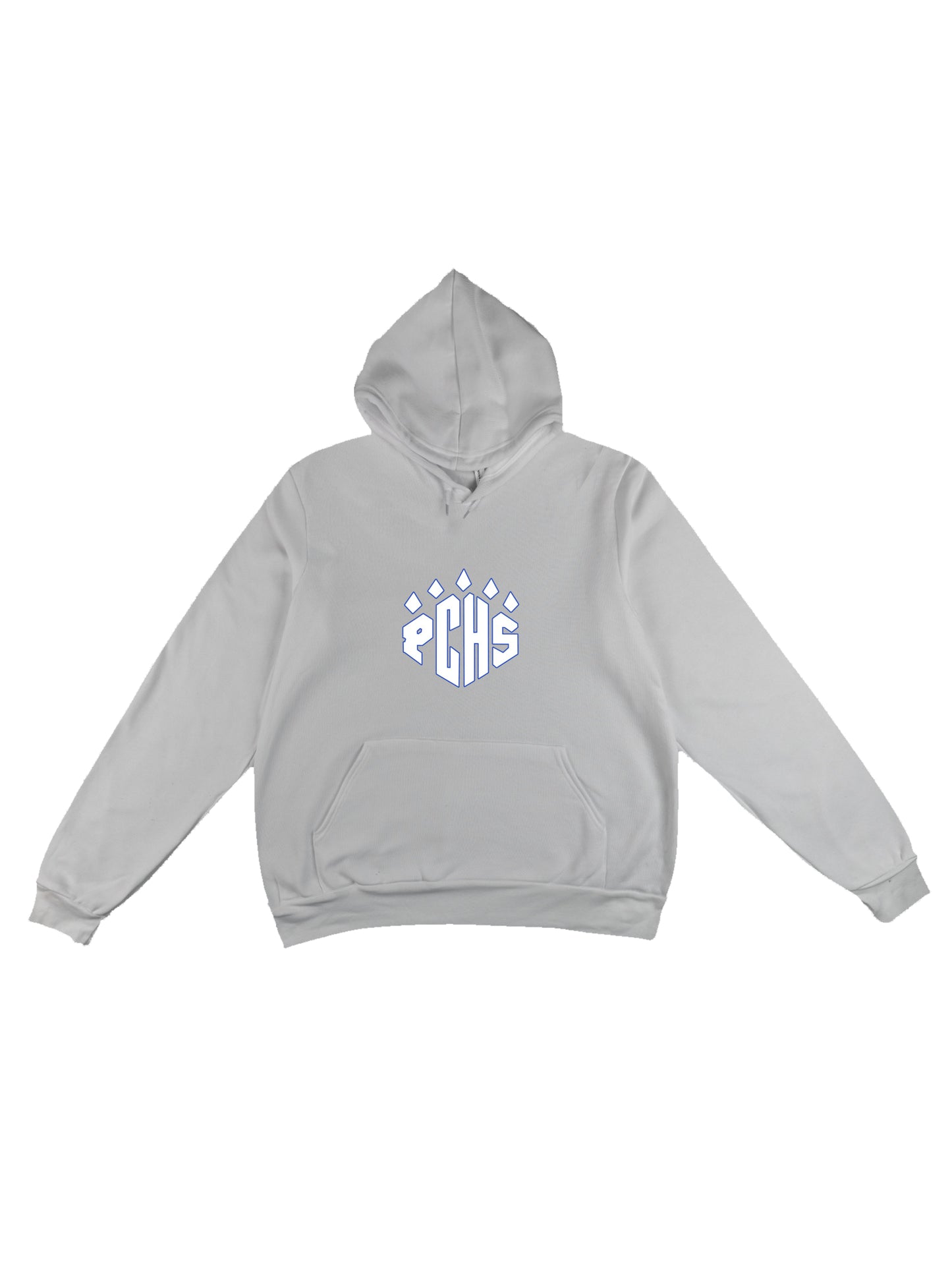 PCHS Paw Logo in White Fleece Pullover Hoodie
