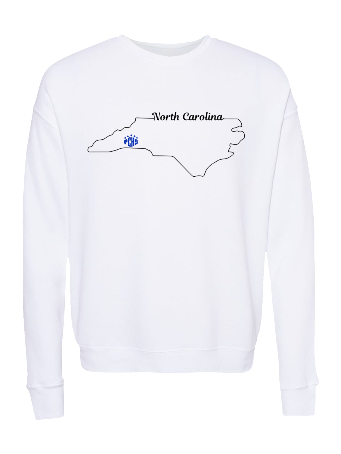 North Carolina Outline & PCHS Paw Logo Fleece Sweatshirt