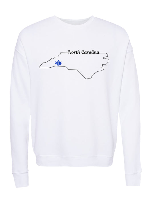 North Carolina Outline & PCHS Paw Logo Fleece Sweatshirt
