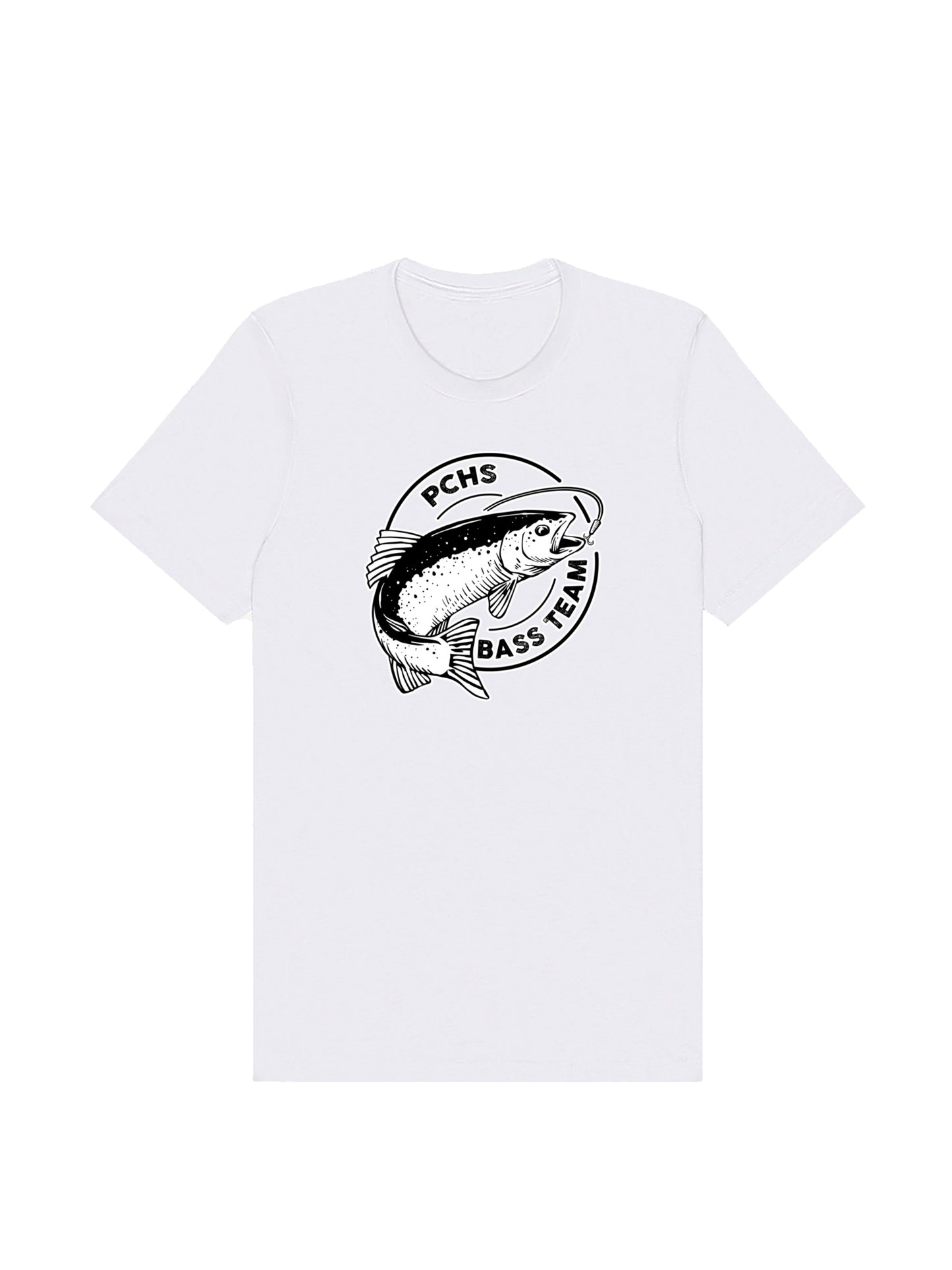 PCHS Bass Team Logo Design Short Sleeve T-shirt