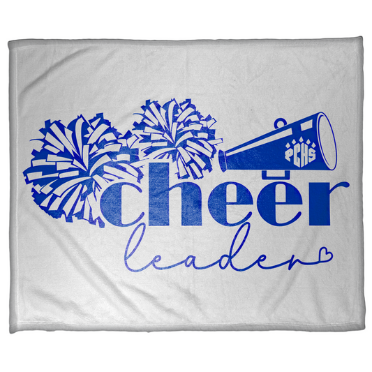 PCHS Cheerleading PomPoms & Horn 50"x60" Fleece Blanket