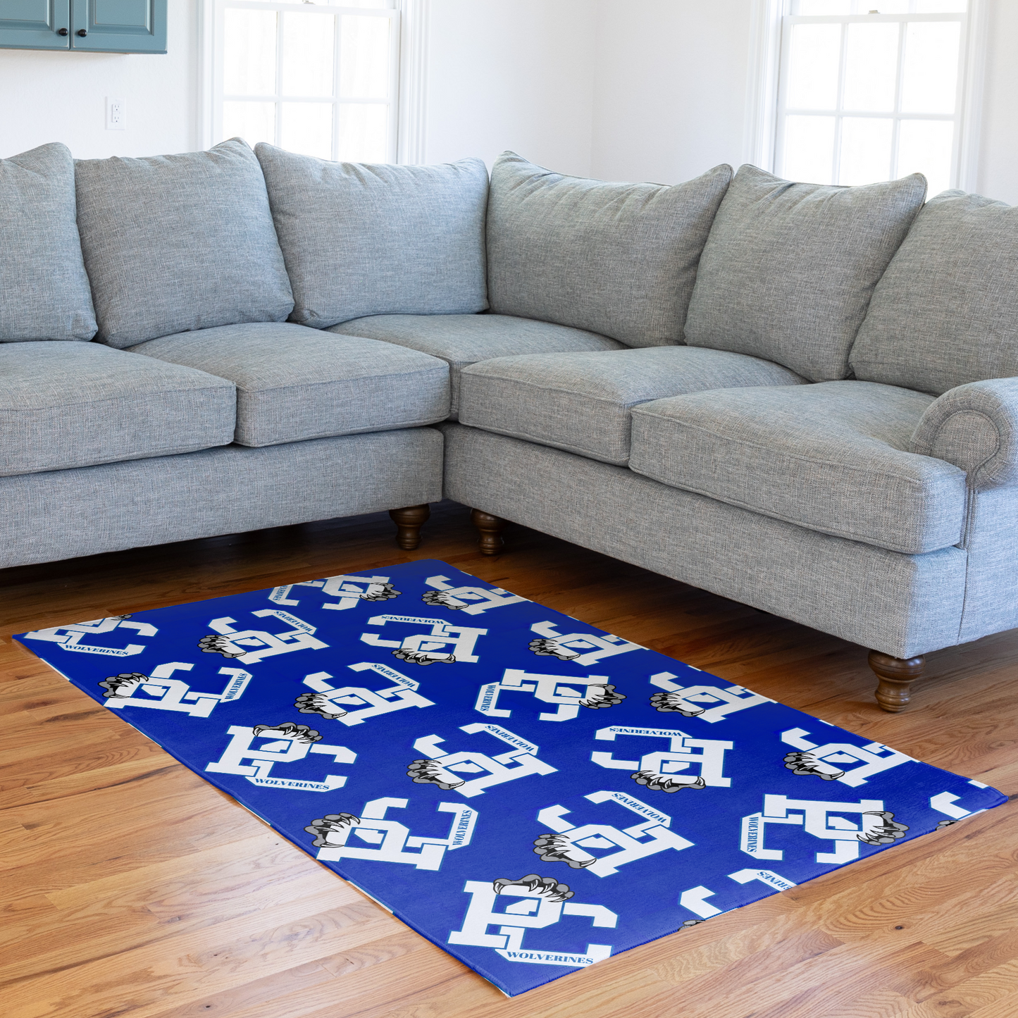 PC Wolverines Claw Logo Pattern Rectangular Area Rugs