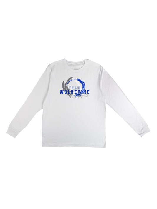 Polk County Wolverines Softball Long Sleeve T-shirt