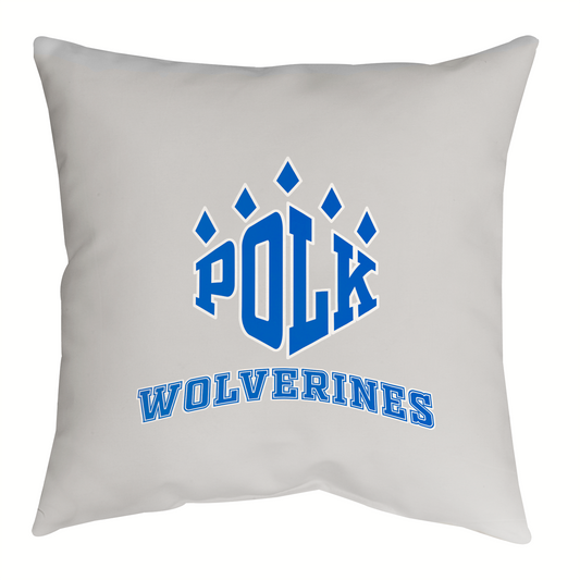 POLK Wolverines Logo Throw Pillows