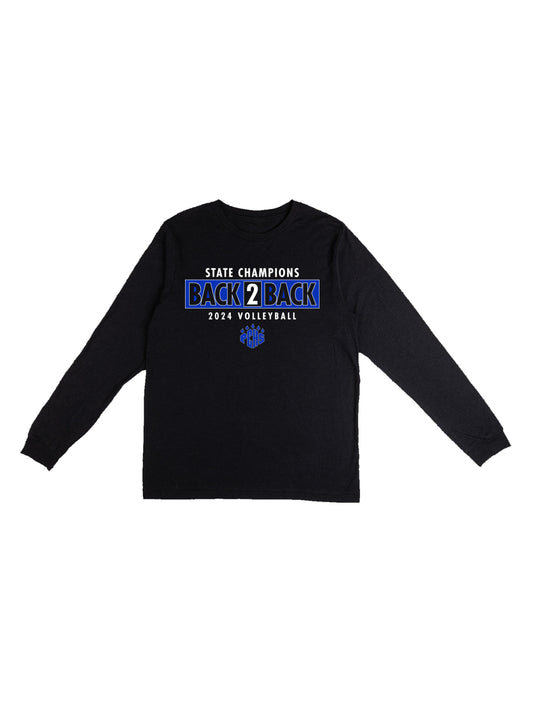 PCHS Volleyball B2B Champs Front Only Long Sleeve T-shirt