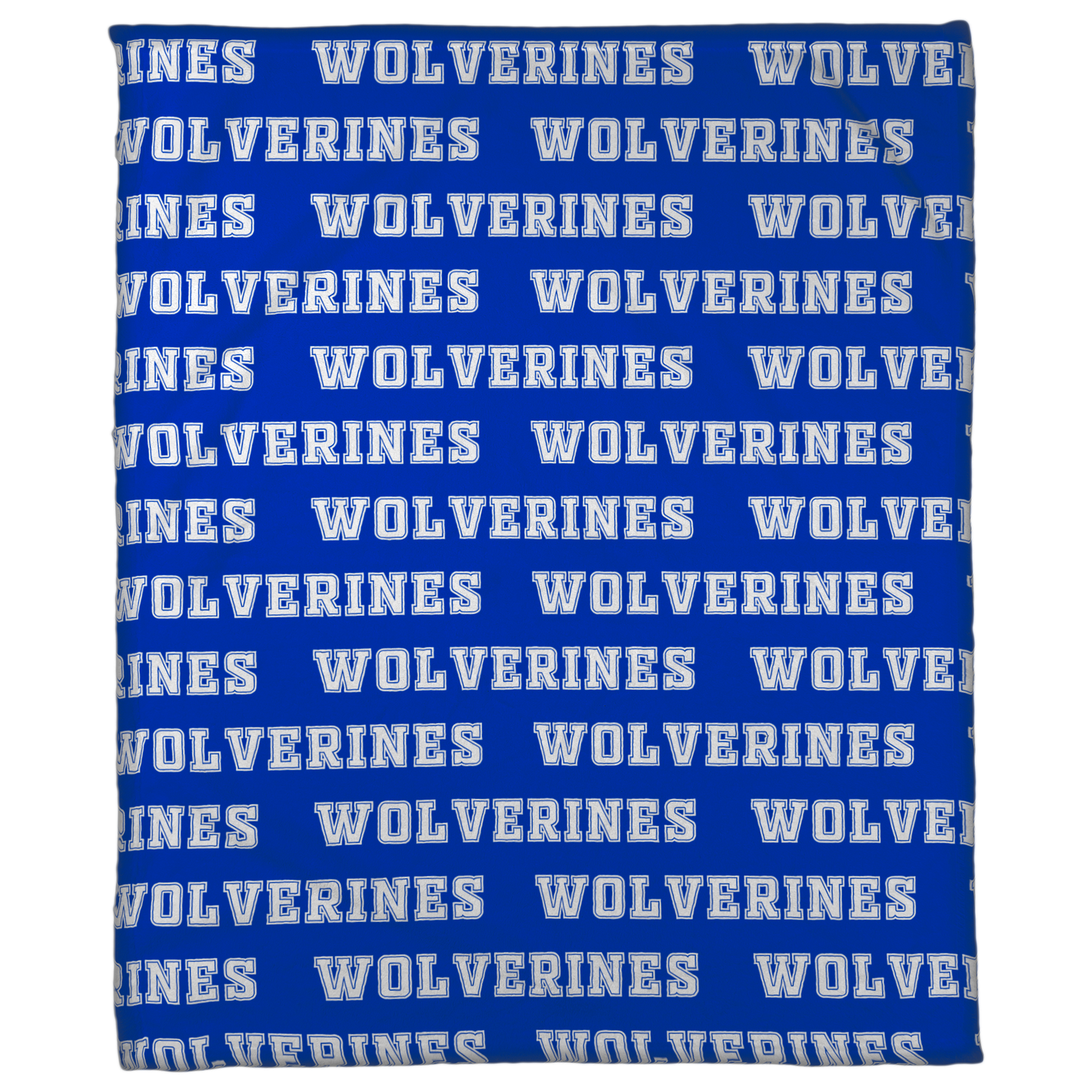 Wolverines White Text Pattern 50"x60" Fleece Blanket