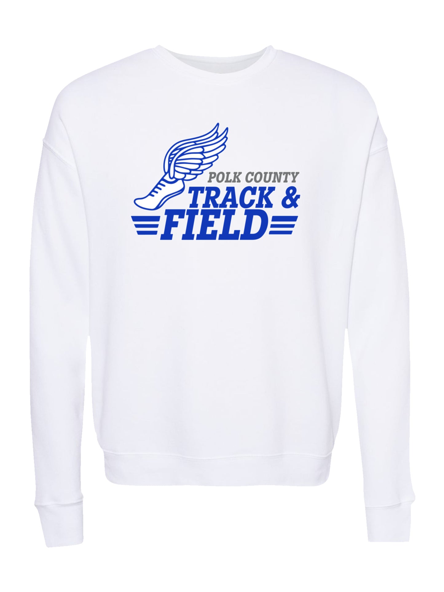 Polk County Schools Track & Field Blue Logo Fleece Sweatshirt