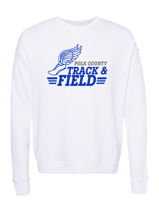 Polk County Schools Track & Field Blue Logo Fleece Sweatshirt