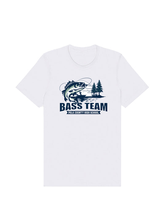 PCHS Bass Team Fishing Scene Design Short Sleeve T-shirt