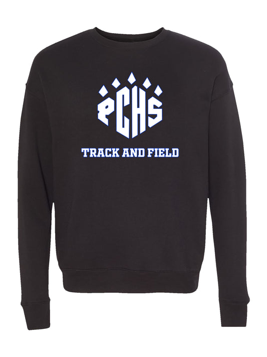 PCHS Track & Field with Paw Logo Fleece Sweatshirt
