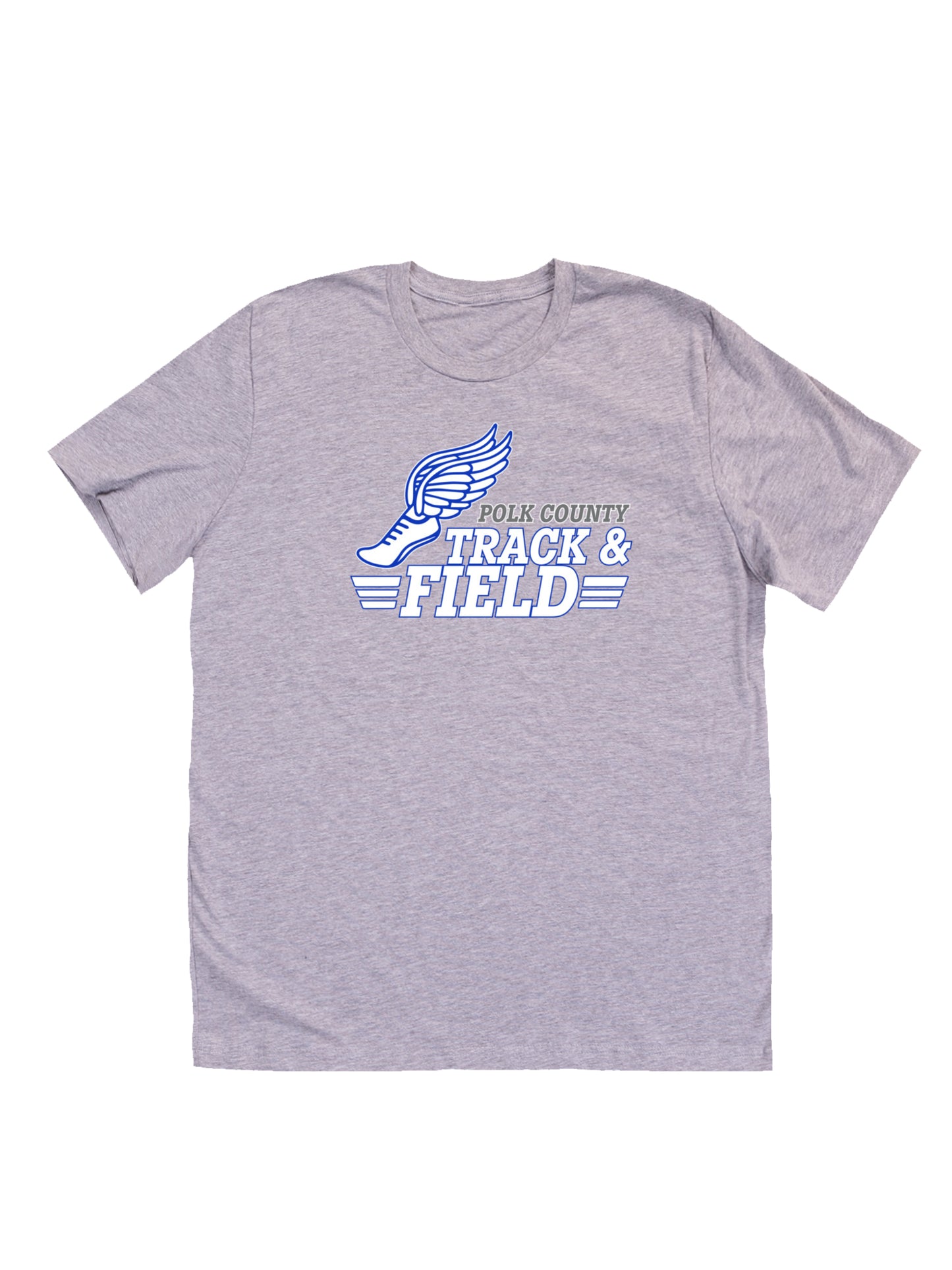 Polk County Schools Track & Field White Logo Short Sleeve T-shirt
