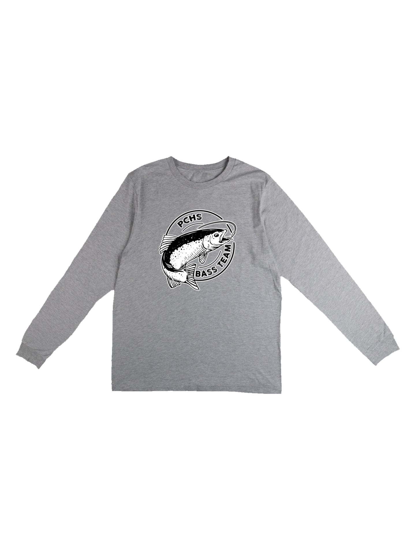PCHS Bass Team Logo Design Long Sleeve T-shirt