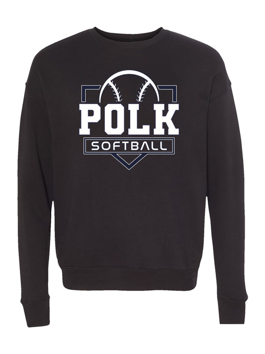 POLK Softball Logo Fleece Sweatshirt