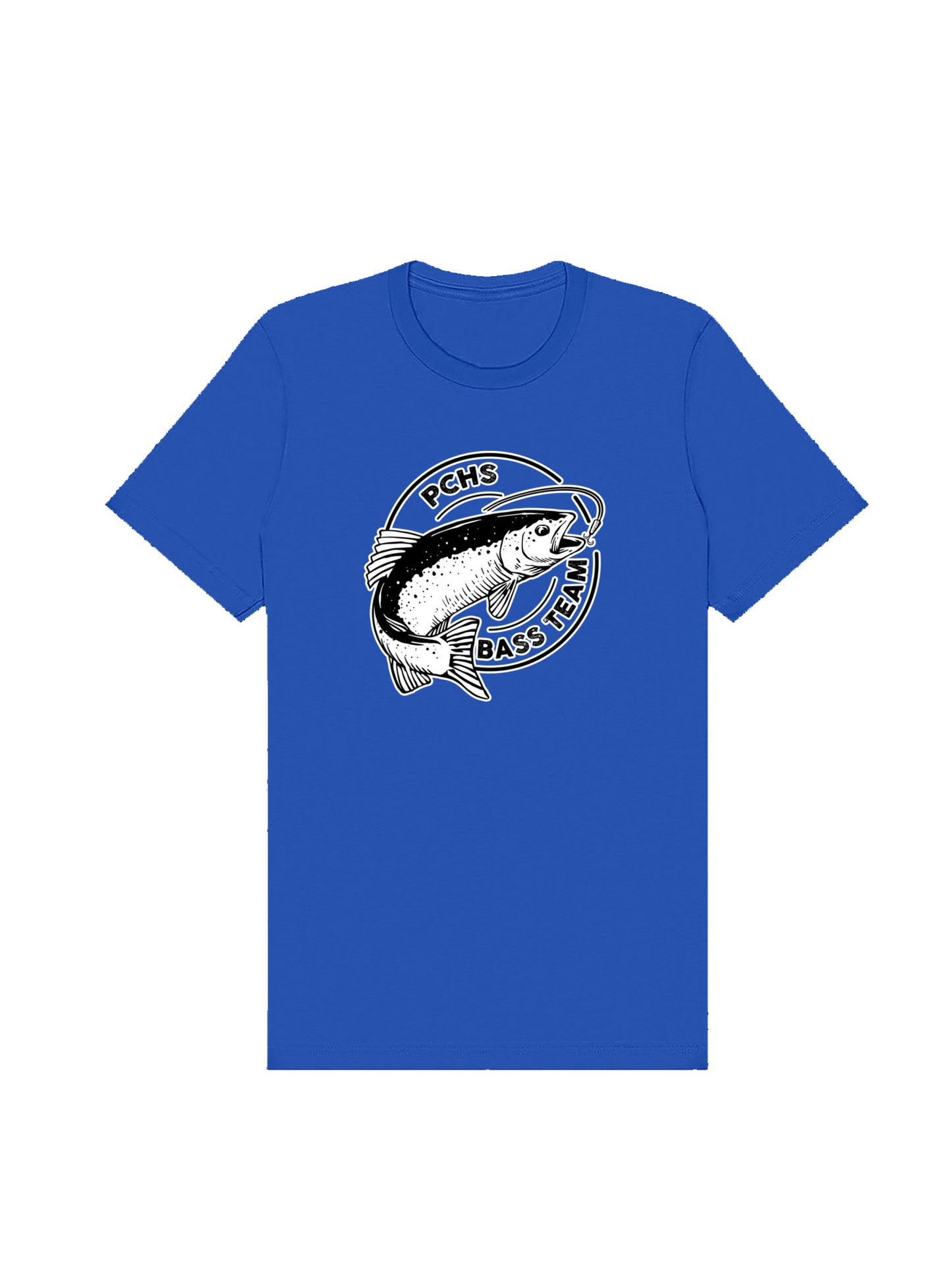 PCHS Bass Team Logo Design Short Sleeve T-shirt