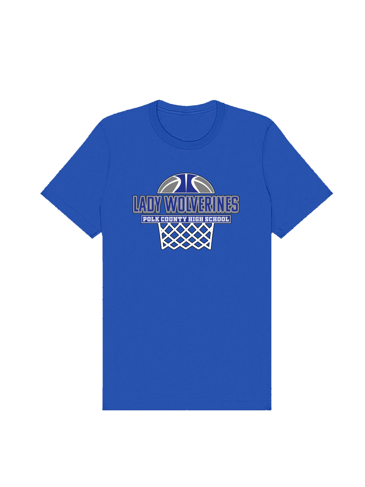 Lady Wolverines PCHS Basketball Design Short Sleeve T-shirt