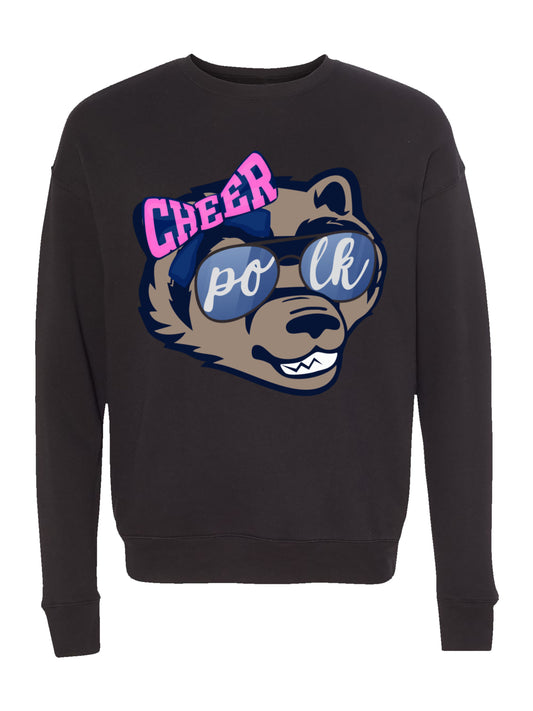 POLK Cheerleading Mascot Unisex Fleece Sweatshirt