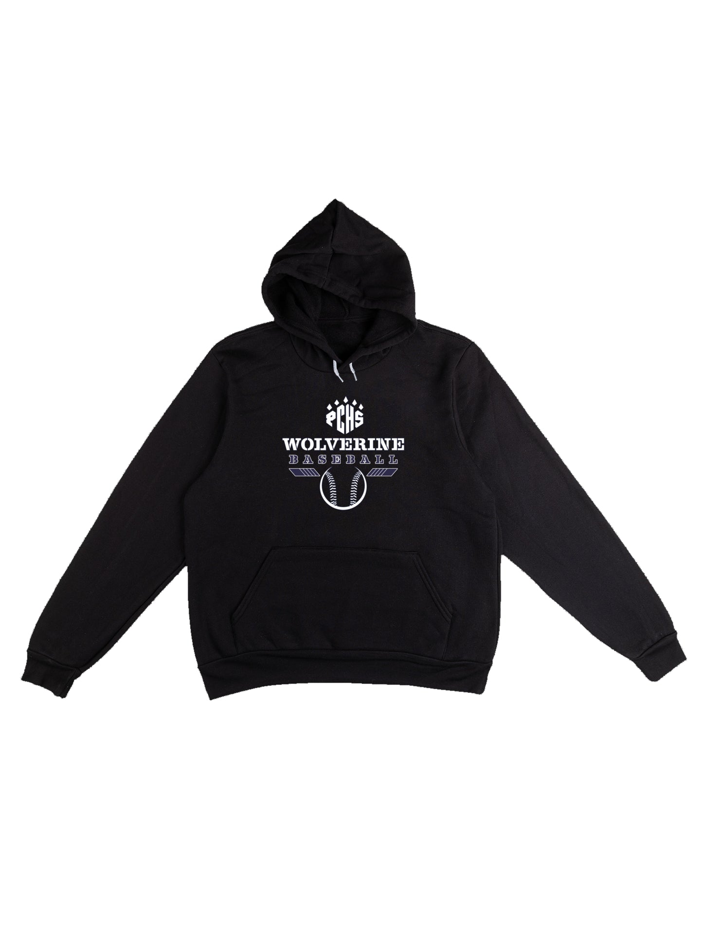 PCHS Wolverine Baseball Logo Fleece Pullover Hoodie