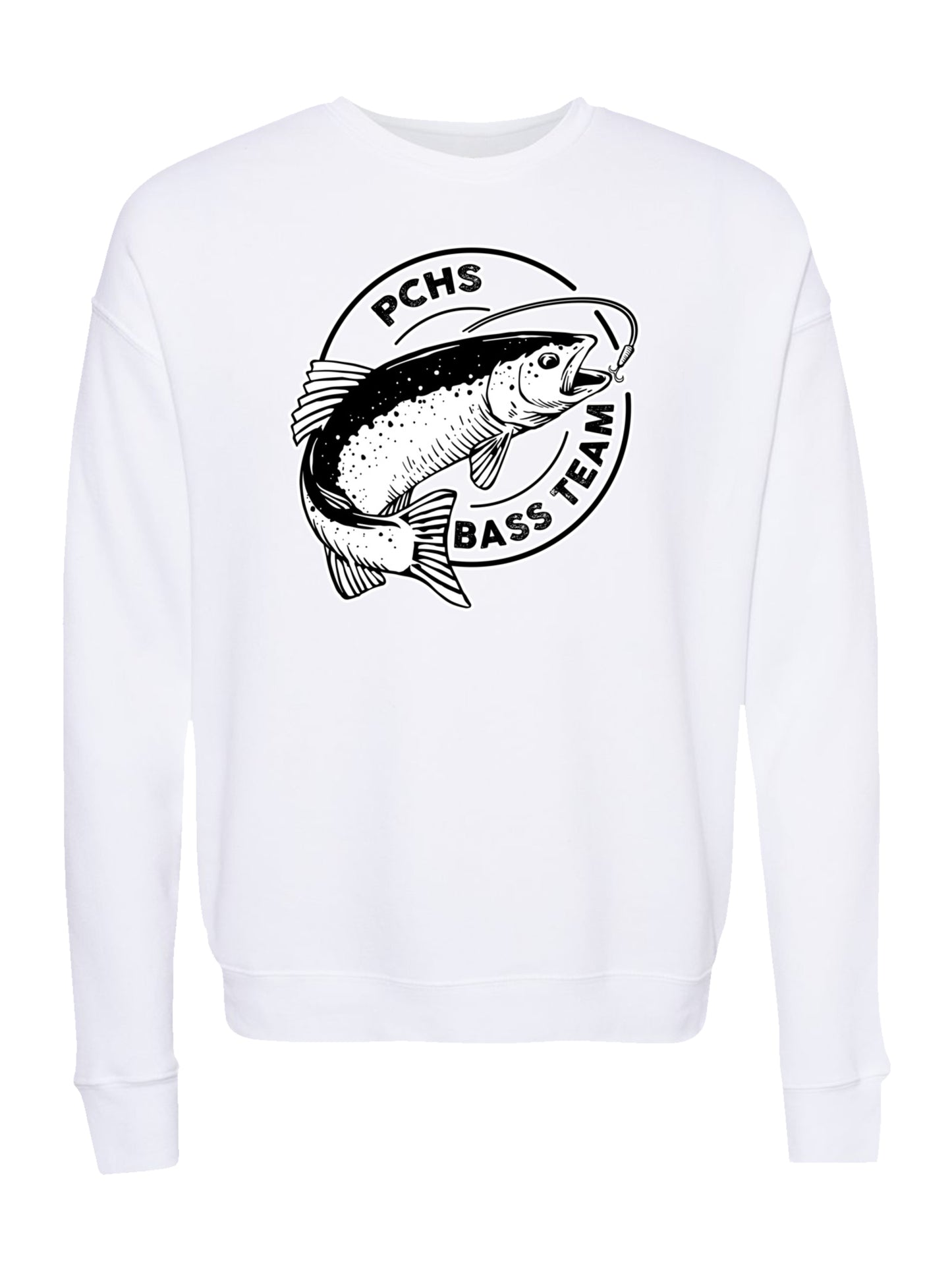 PCHS Bass Team Logo Design Fleece Sweatshirt