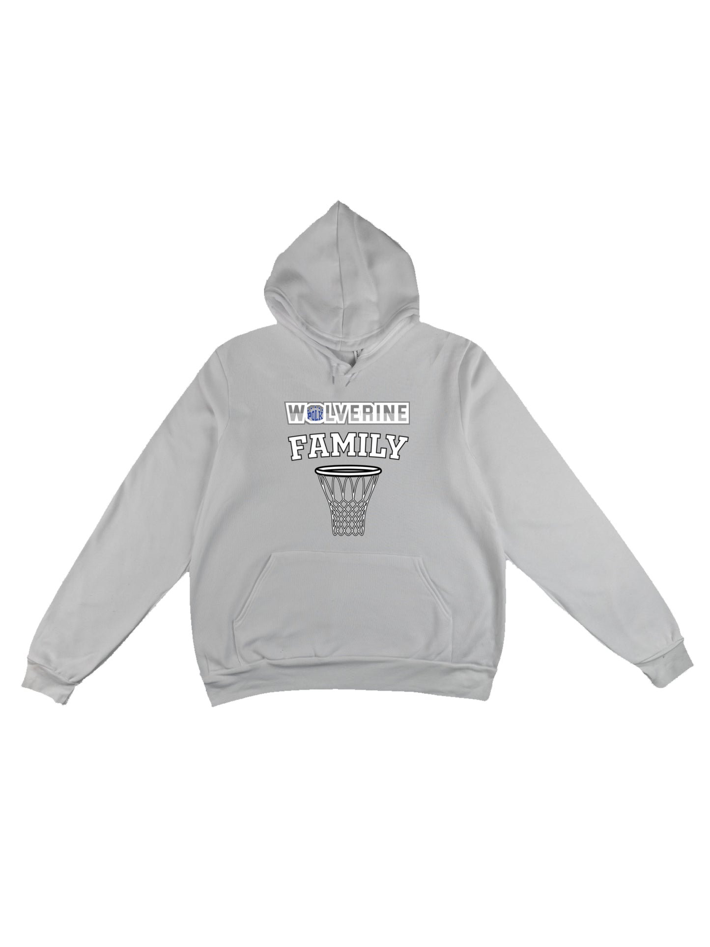 Polk County "Wolverine Family" + Basketball Net Fleece Pullover Hoodie