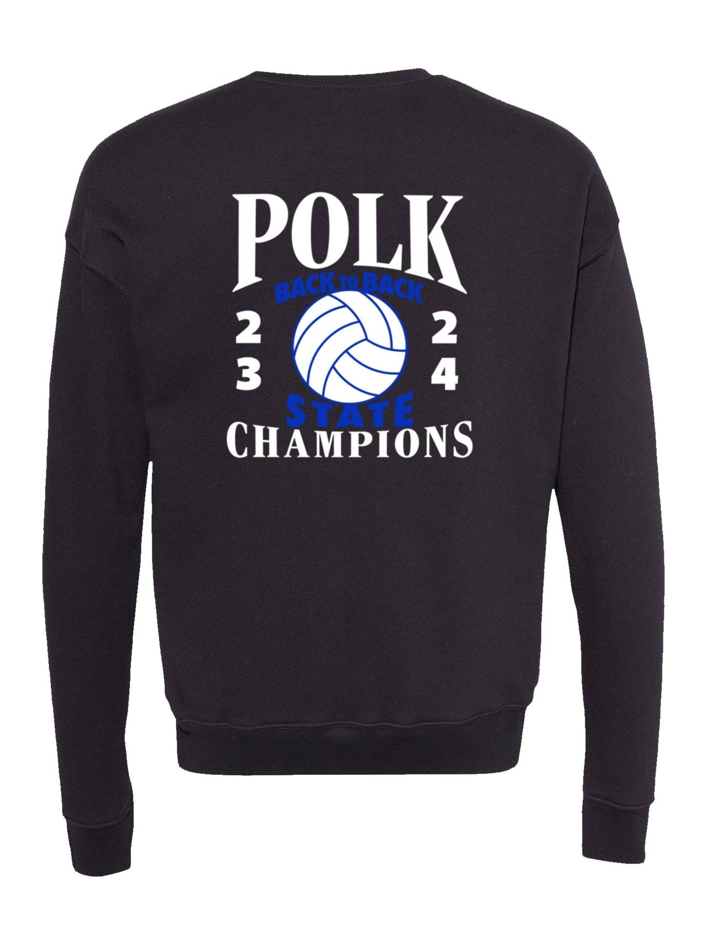 PCHS Volleyball B2B Champs Front & Back Fleece Sweatshirt