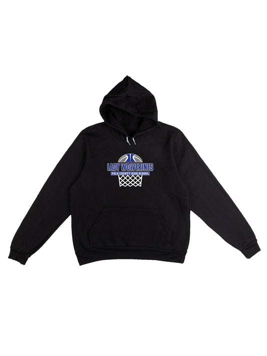 Lady Wolverines PCHS Basketball Design Fleece Pullover Hoodie