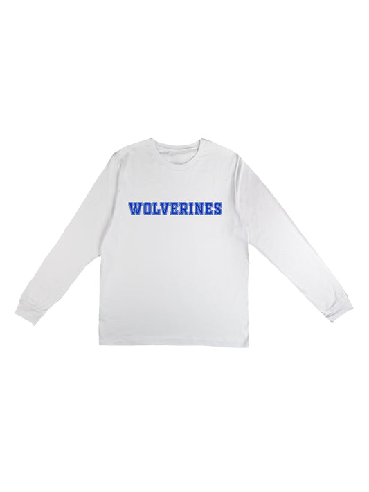 Polk County Wolverines Blue Logo Long Sleeve T-shirt