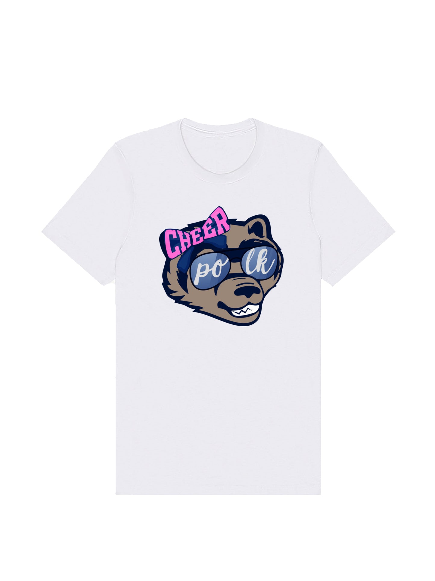 POLK Cheerleading Mascot Short Sleeve T-shirt