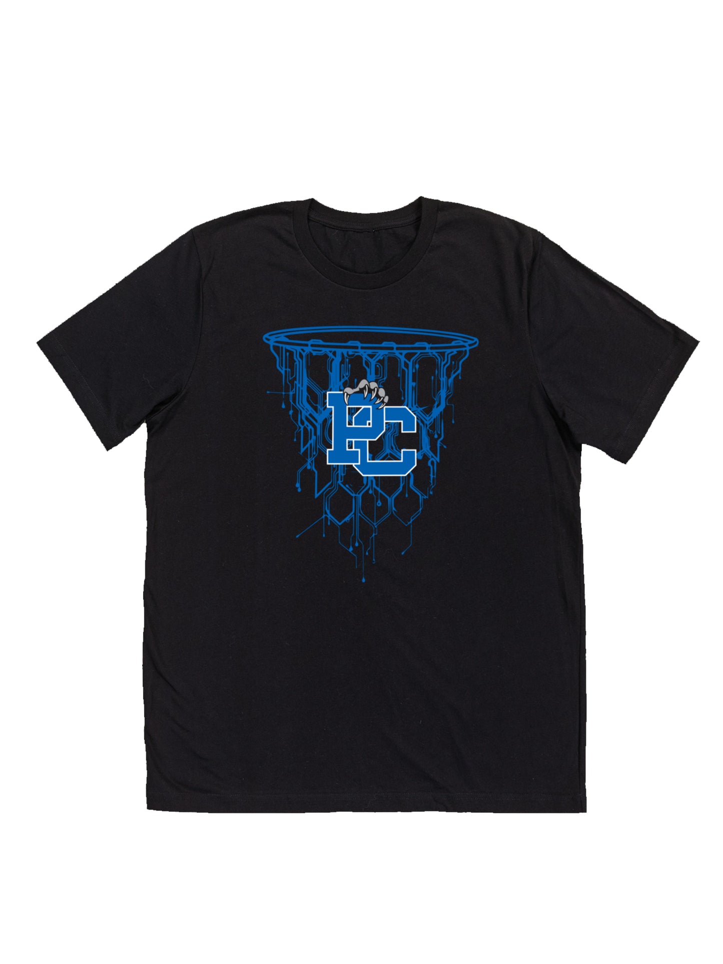 Polk County Schools Basketball PC Circuit Net in Blue Short Sleeve T-shirt