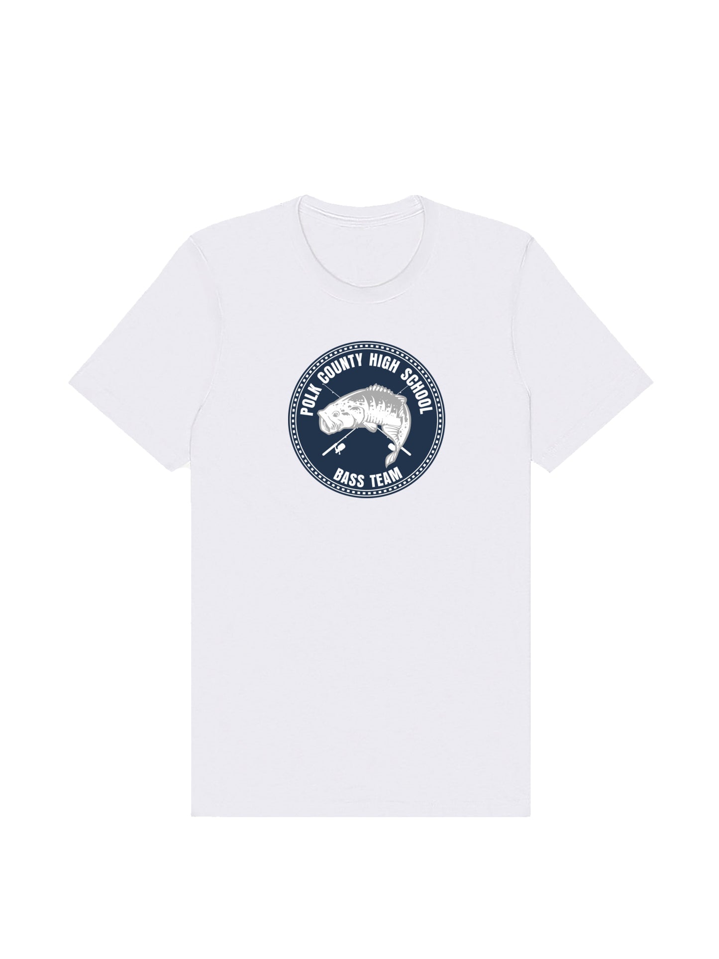 PCHS Bass Team Patch Design Short Sleeve T-shirt