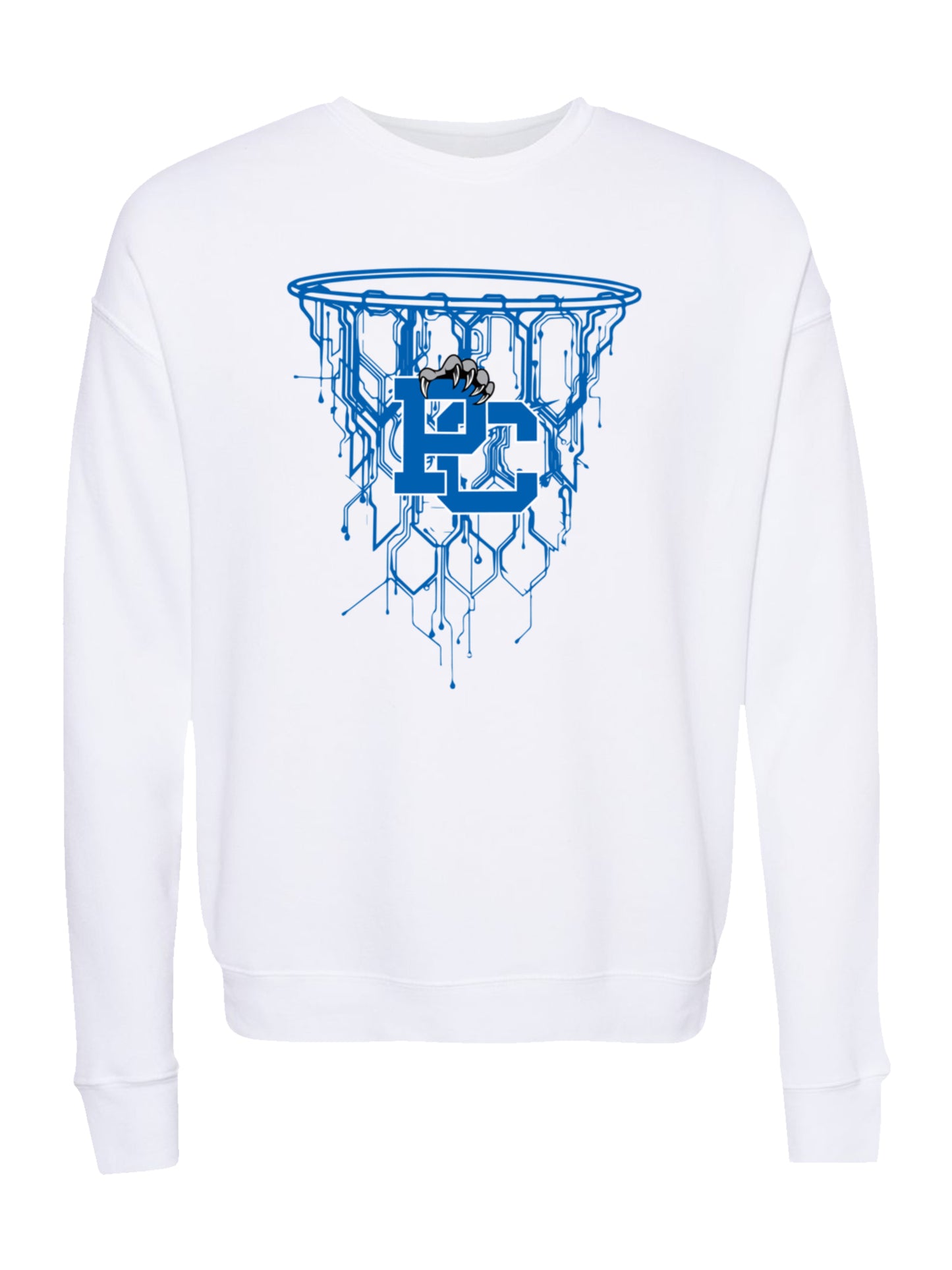 Polk County Schools Basketball PC Circuit Net in Blue Fleece Sweatshirt