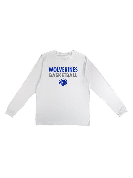 PCHS Wolverines Basketball Long Sleeve T-shirt